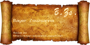 Bayer Zsuzsanna névjegykártya